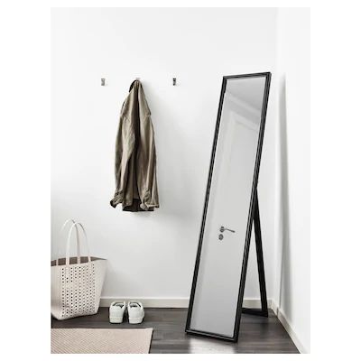 Black Floor Mirror, Full Length Mirror In Bedroom, Mirror Ikea, Ikea Uk, Ikea Australia, Ikea Mirror, Long Mirror, Floor Standing Mirror, Mirror Man