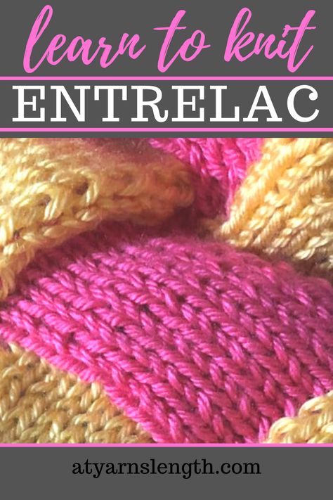 Enterlac Crochet, Entrelac Knitting, Stitches Knitting, Knitting Hacks, Local Yarn Shop, Knitting Stitches Tutorial, Diy Textiles, Knitting Basics, Stitch Sampler