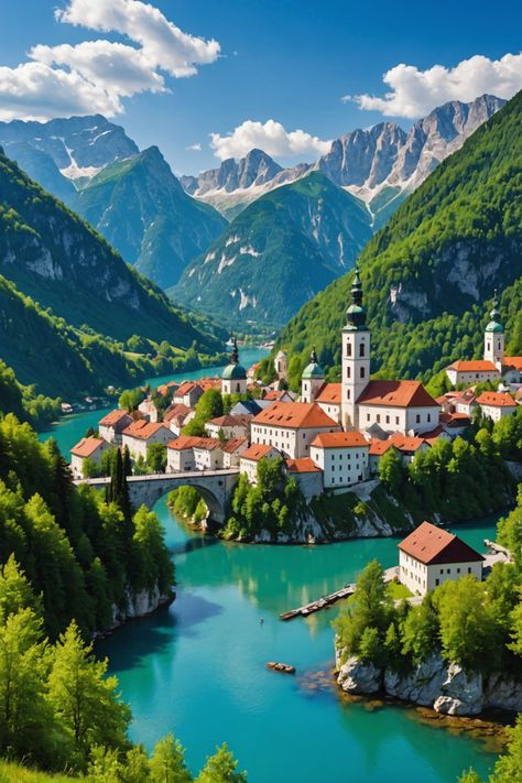 The Ultimate Slovenia Travel Itinerary: See It All in One Trip! Julian Alps Slovenia, Europe Travel Itinerary, Slovenia Countryside, Slovenia Landscape, Lake Bled Slovenia Photography, Postojna Cave, Slovenia Bled Lake, Slovenia Travel, Julian Alps