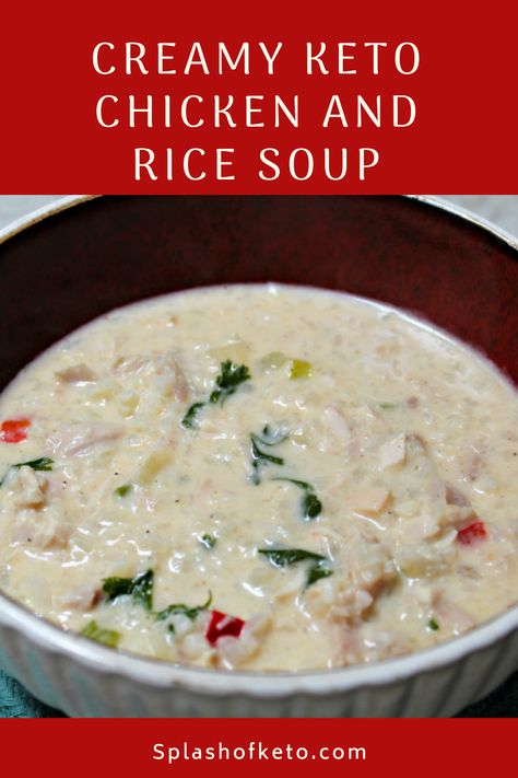 Keto Chicken And Rice Soup, Keto Chicken Rice Soup, Low Carb Chicken And Rice Soup, Keto Wild Rice Soup, Keto Chicken And Rice, Keto Creamy Chicken Soup, Low Carb Wild Rice Soup, Keto Chicken Wild Rice Soup, Low Carb Chicken Wild Rice Soup