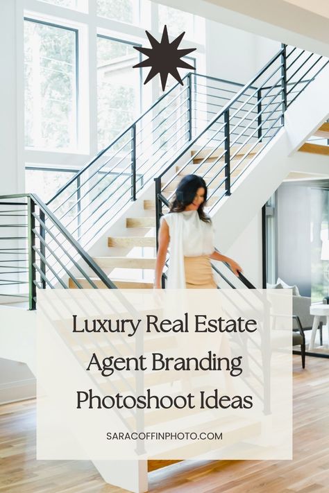 Luxury Real Estate Photoshoot, Lifestyle Photography For Realtors, How To Pose For Branding Photos, Real Estate Photoshoot Outfits, Real Estate Agent Picture Ideas, Luxury Real Estate Agent Outfits, Real Estate Ig Posts, Personal Branding Real Estate Agent, Real Estate Marketing Photoshoot