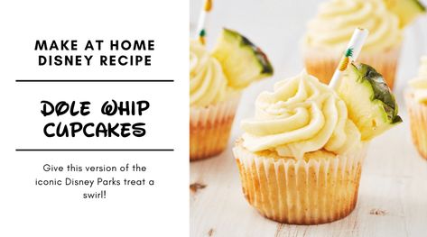 Dole Whip Cupcakes, Dole Whip Recipe, Disney Menus, Disney Dishes, Disney Eats, Dessert Alternatives, Homemade Sauce Recipes, Disney Recipes, Cupcake Pans