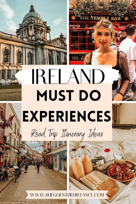 Ireland Road Trip Itinerary: 7 Must-Do Experiences in Ireland - She Goes The Distance Ireland Trip Itinerary, Airplane Tips, Ireland Road Trip Itinerary, Road Trip Stops, Ireland Aesthetic, Ireland Road Trip, Ireland Itinerary, Itinerary Ideas, Perfect Road Trip