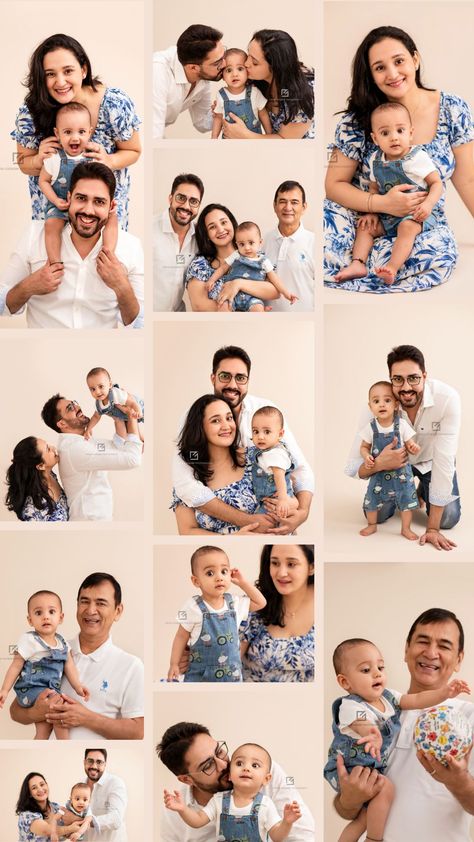 Professional Family Photographer, Delhi, India One Year Family Photoshoot, Family Photoshoot Clothing Ideas, One Years Old Photoshoot, Photoshoot Ideas For One Year Old, Family Picture Poses Studio, 1st Birthday Poses With Parents, Family Photoshoot Birthday, Photoshoot With One Year Old, 1 Year Birthday Family Photoshoot