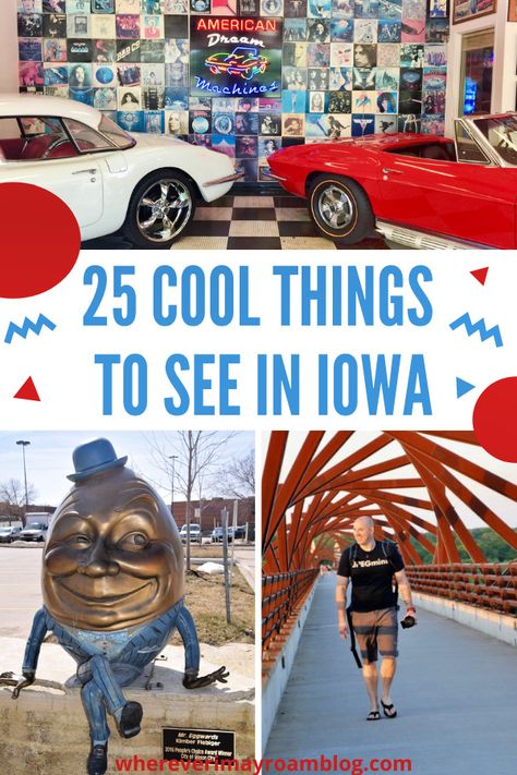 cool things to see and do in Iowa Iowa Road Trip, Things To Do In Iowa, Rv Inspiration, Iowa Travel, Rv Traveling, Dubuque Iowa, Midwest Travel, Couples Travel, Madison County