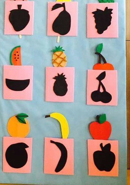 Fruit and vegetables crafts for preschool - Fruits And Vegetables Craft, Vegetables Craft, Shadow Craft, Vegetable Crafts, Fruit Crafts, Different Fruits And Vegetables, Preschool Art Projects, Fruits For Kids, Food Activities