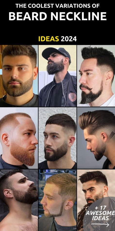 Step into the new year with confidence and style, thanks to our Beard Neckline 2024 insights. Explore 17 Beard Neckline Ideas for 2024, featuring the secrets to a well-groomed beard. Learn the art of the perfect trim, shaping, and proper beard neckline style selection. Transform your appearance and discover the ideal beard look that suits your personality. Neckline Ideas, Beard Neckline, Neckline Styles, Clean Beard, Well Groomed Beard, Older Mens Fashion, Beard Shapes, Beard Game, Man Dressing Style