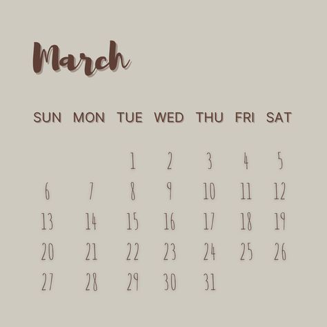 Calendar March 2023 Aesthetic, March Aesthetic Calendar, March Calendar 2023 Aesthetic, Beige Color Aesthetic, Emma Poster, App Aesthetic, Simple Calendar, Aesthetic Calendar, Valentine Notes