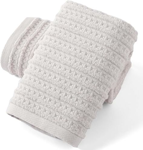 Amazon.com: sense gnosis Light Grey Super Soft Waffle Hand Towel 100% Cotton with Terry Striped Pattern Ultra Absorbent Hand Towel for Bathroom 13 x 29 Inch, 2 Pack : Home & Kitchen Stinky Towels, Stripes Pattern Design, Bathroom Spa, Low Low, Linen Towels, Waffle Weave, Design Help, Pharmacy Gifts, Hand Towel