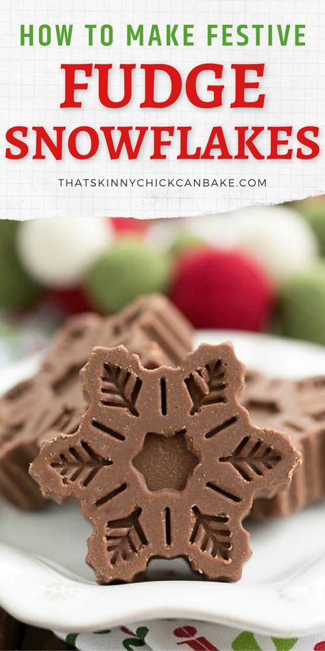 Christmas Candy Recipes Molds, Christmas Candy Molds Ideas, Making Fudge In Silicone Molds, Snowflake Gift Ideas, Things To Make With Silicone Molds, Fudge In Silicone Molds, Using Silicone Molds For Baking, Candy Molds Recipes, Creamy Fudge Recipe