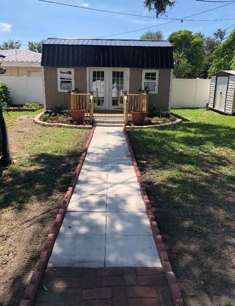 Walkway to any she shed or he shed Walkway To Shed Backyards, Shed To Spa, She Shed In The Woods, Shed Hangout Ideas Backyards, Bedroom In Shed, Zen She Shed, Diy She Shed Hair Salon, She Shed Ideas For Small Business, Bedroom Shed Ideas