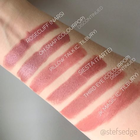 Charlotte Tilbury Mini Lipstick Trio Matte Revolution - Swatches and Dupes - Stef's Edge-The Blog Charlotte Tilbury Lipstick Swatches, Charlotte Tilbury Lipstick Swatch, Charlotte Tilbury Mini, Pillow Talk Medium, Charlotte Tilbury Lip, Pillow Talk Lipstick, Charlotte Tilbury Lipstick, Charlotte Tilbury Matte Revolution, Mini Lipstick