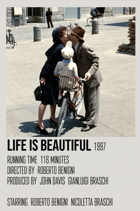 Life Is Beautiful Movie, Iconic Movie Posters, Movie Card, Film Posters Minimalist, Great Movies To Watch, Film Anime, Film Posters Vintage, Beautiful Film, Movie Poster Wall