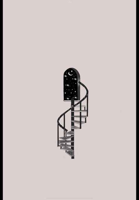 Staircase Tattoo Ideas, Window To The Soul Tattoo, Doorway To Space Tattoo, Small Door Tattoo, Door To Space Tattoo, Ghost In Frame Tattoo, Window Tattoo Minimalist, Glass House Tattoo, Fire Escape Tattoo