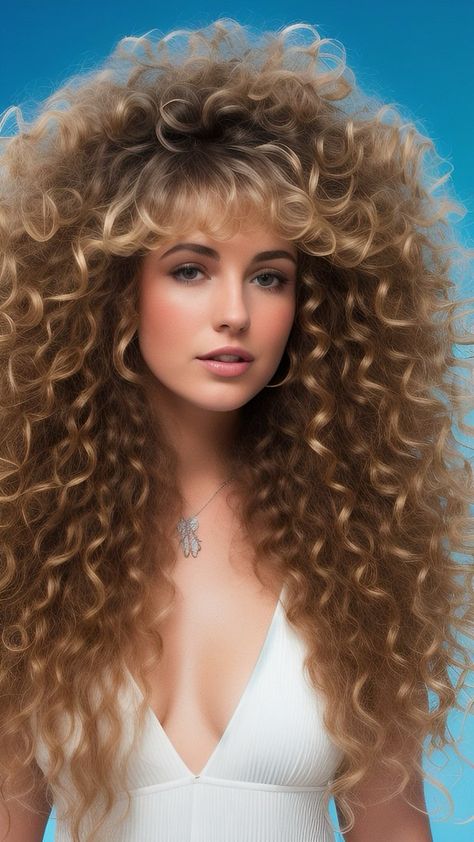 Feathered and Permed... 70s and 80s long hair Big Poofy Hair 70s, 80s Hair Styles Long Hair, Late 70s Hairstyles, Perm 80s, 80s Fluffy Hair, 80s Feathered Hair, Long 80s Hair, 70s Perm, 80s Long Hair