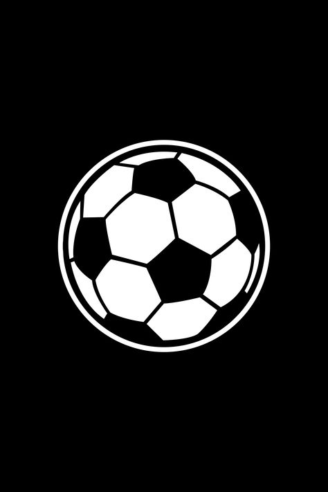 A vector graphic icon of a soccer ball (football) used in the beautiful game. A fun design to go with the rest of your team swag or just something to bring along the next time you kick it! Football Dp, Football Team Logo Design, Instagram Glowing Logo, Soccer Icon, Football Tattoo, Football Logo Design, Football App, Logo Club, Black And White Football