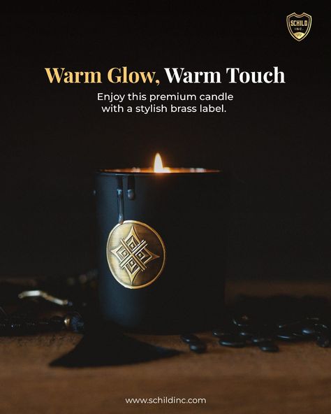 Timeless elegance meets modern luxury. Brass label adds a touch of sophistication to this premium candle.  #modernlabel #vintagelabel #luxurylabel #candlelabel #scentedcandle #candlepackaging #premiumlabel #premiumcandle #packagingpremium #metallabel #schildinc Luxury Candle Labels, Luxury Candle, Candle Packaging, Candle Labels, Luxury Candles, Vintage Labels, Custom Metal, Modern Luxury, Timeless Elegance