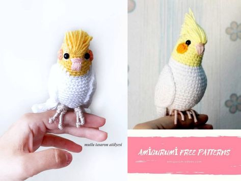 Amigurumi Parrot Free Crochet Pattern - Amigurumi SDBES Amigurumi Parrot, Crochet Bird Patterns, Crochet Birds, Crochet Animals Free Patterns, Thick Yarn, Bird Patterns, Amigurumi Free, Amigurumi Free Pattern, Summer Crochet