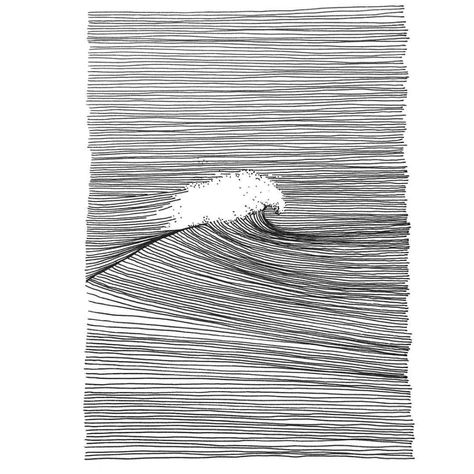 The Minimalist Wave (@the_minimalist_wave) • Photos et vidéos Instagram Spiral Design Art, Ocean Minimalist, Line Design Pattern, Stair Art, Lino Art, Minimalist Illustration, Waves Ocean, Cloud Drawing, Wave Art