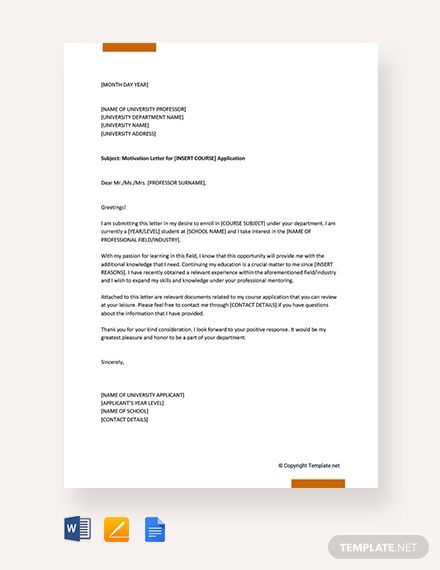 Easily editable & Printable in MS Word, Pages, Google Docs. - - Download High Quality Printable template for free. Print at your convenience or share digitally. Write Motivation, Simple Job Application Letter, Job Application Sample, Motivation Letter, Effective Cover Letter, Motivational Letter, Job Motivation, Letter Templates Free, College Motivation