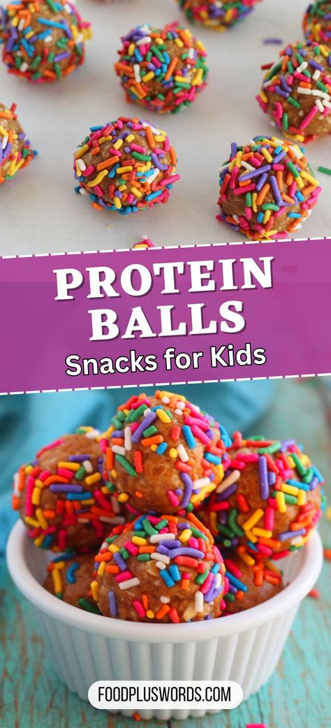 Boost your energy with these simple and healthy protein balls – a perfect snack or breakfast option. No need to bake, just grab and go! Kids will love the tasty goodness. Packed with protein powder and a touch of sweetness from dates, these delightful bites are both good for you and low in carbs. Elevate your snacking with these satisfying and easy-to-make protein balls – a delicious way to fuel your day! Cake Batter Protein Balls, Birthday Cake Protein Balls, Healthy Protein Balls, Cake Protein Balls, Birthday Cake Batter, Protein Snacks For Kids, Easy Protein Snacks, Birthday Cake Protein, Cake Batter Protein