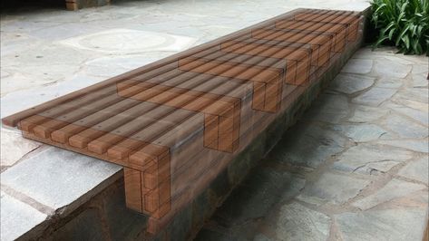 Outdoor Bench Seat, Wooden Bench Seat, Slat Bench, Wood Patio Chairs, Outdoor Bench Seating, Bench Chair, Patio Chair Cushions, Wall Seating, Wooden Beams