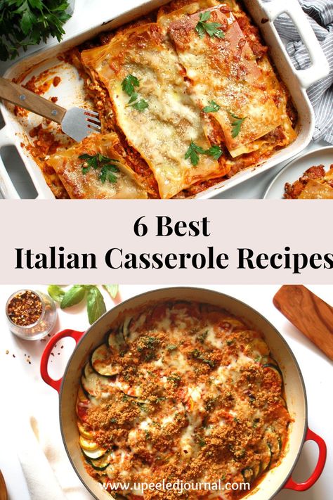 Italian Casseroles Baked, Easy Recipes Casserole, Italian Casserole Recipes, Italian Casseroles, Classic Baked Ziti Recipe, Italian Pasta Bake, Best Dinners, Pasta Lasagna, Italian Casserole