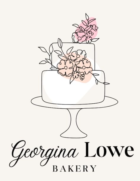 Wedding Cake Logo, Wedding Cake Clipart, Cake Logo, Sticker Ideas, Watercolor Painting, Wedding Cake, Wedding Cakes, Watercolor Paintings, Projects To Try