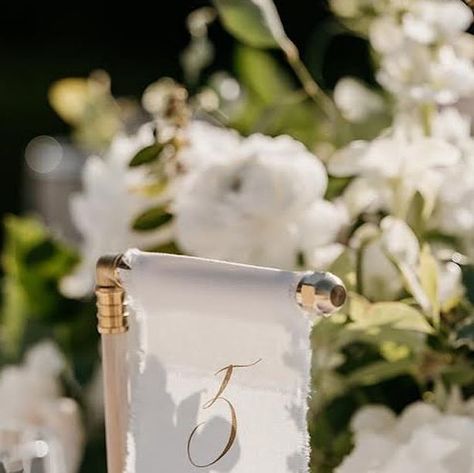 THE HAPPIER on Instagram: "Fabric table numbers 🤍 Photo @morganmccannephoto Planner and florist @pilarfloral Rentals @adorefolklore @sandiegopartyrentals Signage @thehappier_official Venue: @weddingsattwinoaks" Fabric Table Numbers Wedding, Fabric Table Numbers, Linen Table Numbers, Wedding Table Signage, Wedding Table Number Signs, Wedding Table Linens, Hanging Fabric, Fabric Table, Wedding Linens