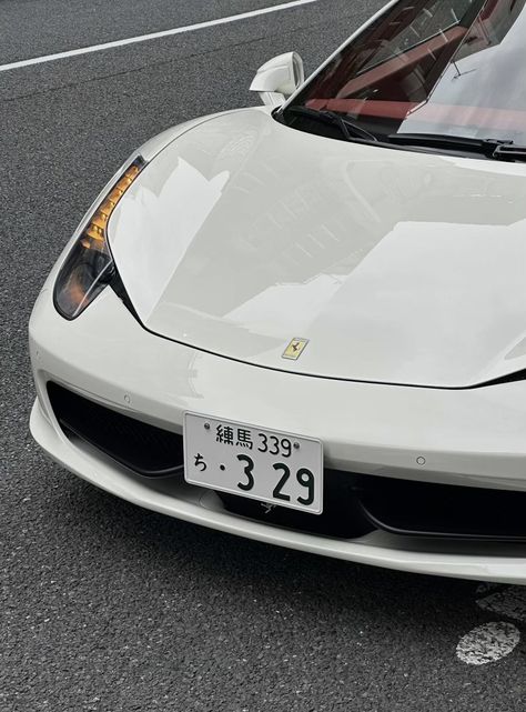 Future lifestyle Japan tokyo drift old school new money ferrari Lamborghini working hard corporate world japanese license plate formula one White Ferrari Aesthetic, Ferrari White, Ferrari Cars, New Money, White Ferrari, Tokyo Drift, Formula 1 Car, Clay Jewellery, Japan Tokyo