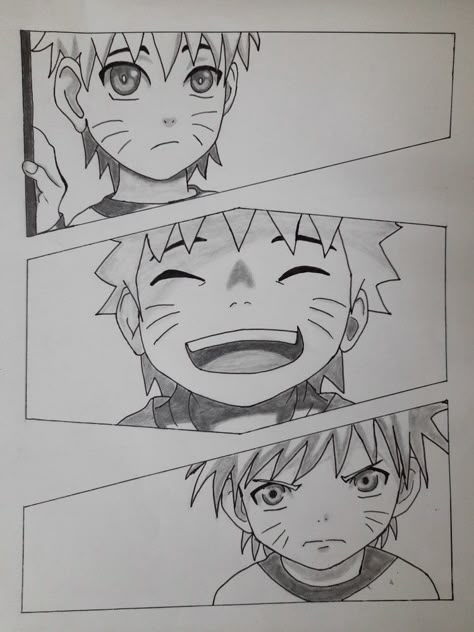 Pencil sketch of kid naruto with different expression Anime Drawing Sketches Naruto, Boruto Drawing Easy, Hinata Drawing Pencil Easy, Cool Anime Drawing Pencil, Naruto Pencil Drawings, Naruto Characters Sketch, Vijay Drawing Pencil, Hinata Drawing Pencil, Naruto Uzumaki Drawing Pencil