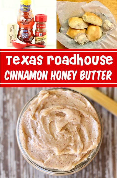 Texas Roadhouse Butter Recipe! Want to take your dinner rolls INSTANTLY to the next level? Copycat Restaurant Recipes to the rescue! With just 4 ingredients, this homemade cinnamon honey butter is so easy to make... and perfect as Thanksgiving Sides or Christmas Side Dishes, too! Go grab the recipe and give it a try! Roadhouse Butter Recipe, Texas Roadhouse Butter Recipe, Cinnamon Honey Butter Recipe, Texas Roadhouse Cinnamon Butter, Roadhouse Butter, Texas Roadhouse Butter, Copycat Texas Roadhouse, Butter Recipes Homemade, Compound Butter Recipe