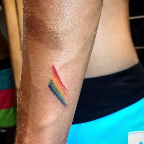 Rainbow Tattoos Pride, Tattoos Rainbow, Pride Month Outfit, Equality Tattoos, Hippo Tattoo, Support Tattoo, Lgbt Tattoo, Rainbow Tattoo, Left Arm Tattoos