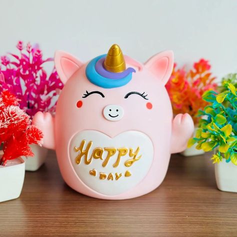 *Premium quality 3d vinyl coated unbreakable unicorn piggy bags* - Size : 17*20cm - ⁠Viynl coated unbreakable - ⁠Box packing - ⁠2 design *Price - 499 + 60 ship* Customization - 50 extra 2 pc can go in 1 kg ship [Unicorn, piggy bank, saving box, money box, saving bank for kids, kids piggy bank, quirky stuffs, cartoon money saving bank, return gift,for kids, for birthday, return gift favours, gift for, toys for kids, kids toys, toys shop, trending toys, Toy Store, Chennai toys, coimbatore toys] Cartoon Money, Unicorn Piggy Bank, Bank For Kids, Return Gifts For Kids, Trending Toys, 3d Vinyl, Savings Box, Toys Toys, Return Gift