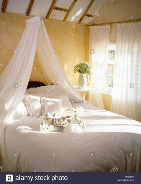 Overhead Bed Decor, Sheer Curtains Above Bed, Curtain Above Bed, White Curtain Around Bed, White Curtain Bed, Veil Over Bed Teen, Curtains Above Bed, Curtain Over Bed, White Voile Curtains Living Room