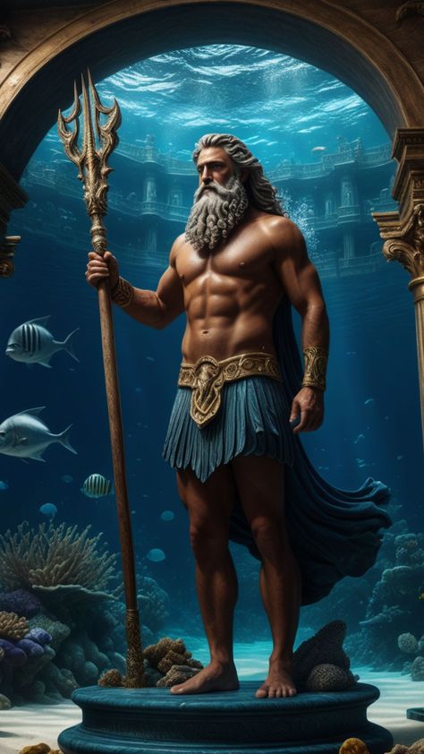 Greek god | Sea | Ocean | Myths | Mythology | god | Power | Interesting | Art | Mystery | Fantasy | God Of The Ocean, God Power, Goddess Of The Sea, Greek Mythology Gods, Greek Myth, Greek God, Greek Clothing, Greek Myths, Sea Ocean