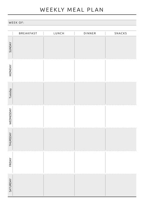 Meal Planning Printable Templates, Meal Planning Printable Weekly, Weekly Meal Plan Template, Meal Planner Printable Free, Weekly Meal Planner Template, Planner Minimal, Daily Meal Planner, Monthly Meal Planner, Dinner Snacks