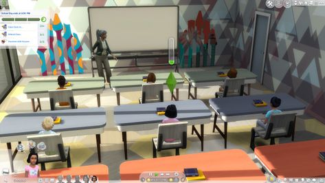 The fifth version of the Go to School Mod Pack is here! High School Years allows you to send your Teen Sims to high school and now, with this mod, you can send your Child Sims to elementary school!… Sims 4 Middle School Mod, Mods Sims 4, Castle Exterior, How To Get Tan, Tumblr Sims 4, School Sets, High School Years, Kids Class, Sims4 Cc