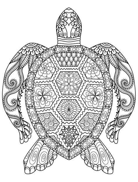 20 Gorgeous Free Printable Adult Coloring Pages                                                                                                                                                      More Turtle Coloring Pages, Mandalas Painting, Adult Colouring Pages, Free Adult Coloring Pages, Mandalas Drawing, Mandala Coloring Books, Printable Adult Coloring Pages, Adult Coloring Book Pages, Mandalas Design