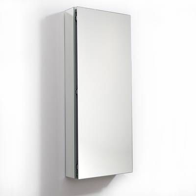 Fresca 15" x 26" Recessed or Surface Mount Medicine Cabinet & Reviews | Wayfair Dream Dressing Room, Dream Bathroom Vanity, Surface Mount Medicine Cabinet, Mirrored Door, Tall Bathroom, Medicine Cabinets, Frameless Mirror, Mirror Shapes, Bathroom Mirror Cabinet