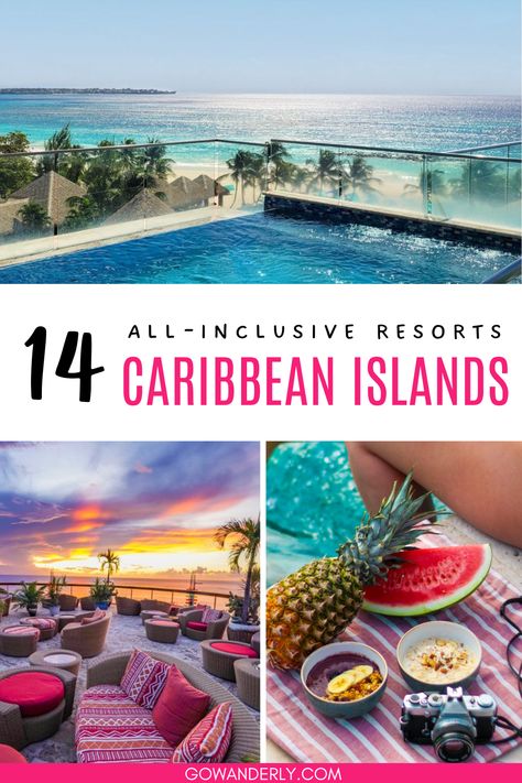 14 top all-inclusive resorts on Caribbean islands, perfect for a dream vacation. Caribbean Vacation All Inclusive, Aruba All Inclusive Resorts, Best All Inclusive Resorts For Adults, Best Caribbean All Inclusive, Carribean Resorts, Best Tropical Vacations, Best Caribbean Islands, Top All Inclusive Resorts, Jamaica All Inclusive