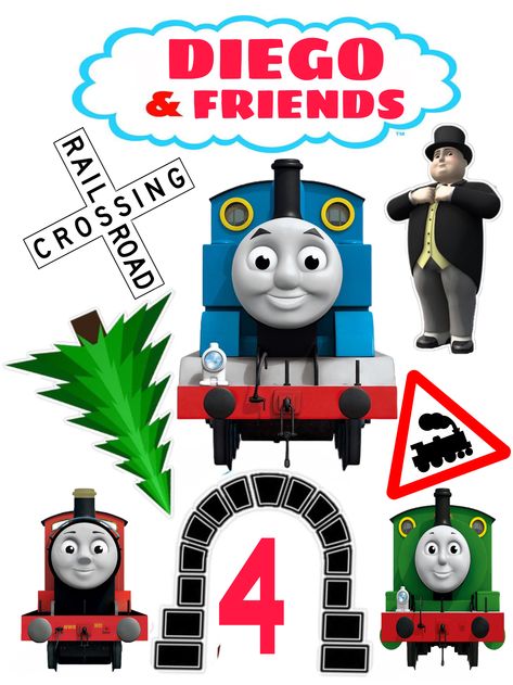 Thomas N Friends, Friends Birthday Cake, Birthday Cake Topper Printable, Thomas The Train, Edible Images, Birthday Printables, Thomas And Friends, Friend Birthday, Cake Toppers