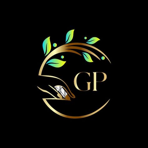 Gp initial logo, nails, luxury cosmetics... | Premium Vector #Freepik #vector #logo-illustration #art-logo #simple-logo #creative-logo Gp Logo, Beauty Vector, Nails Luxury, New Photo Style, Initial Logo, Luxury Cosmetics, Dslr Background Images, Initials Logo, Vector Template