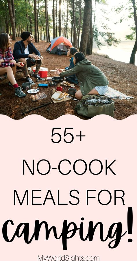 No Cook Camping Meals, Food To Bring Camping, Meals For Camping, Camping Meal Ideas, Easy Camping Dinners, Vegetarian Camping, Easy Camping Breakfast, Cold Camping, Camping Dinner