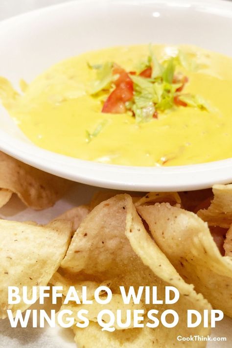 Buffalo Wild Wings Queso Dip Recipe Copycat - CookThink Buffalo Wild Wings Queso Dip Recipe, Buffalo Wild Wings Queso, Buffalo Cheese Dip, Chili Con Queso Recipe, Chili Con Queso Dip, Chili Queso Dip, Buffalo Wild Wings Sauces, Queso Cheese Dip, Queso Dip Recipe