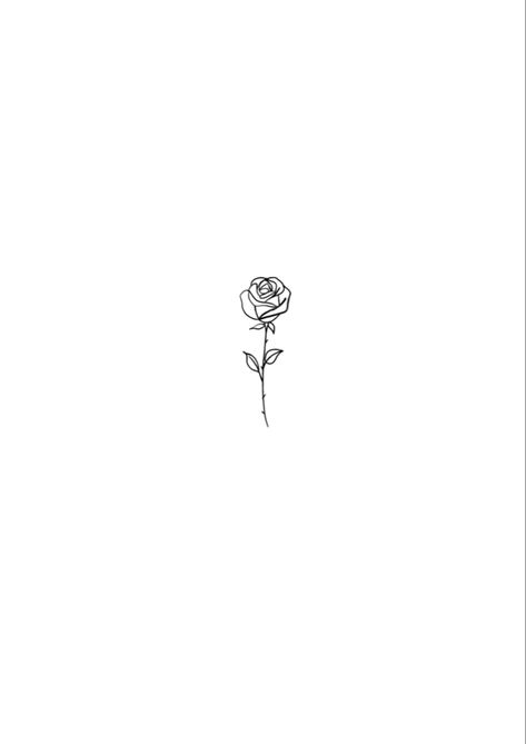 Venus Rose Tattoo, Rose Tattoo Tiny, Small Roses Drawing, Cute Small Rose Tattoos, Fineline Rose Tattoo Design, Minimalist Tattoo Ideas Flower, Rose Tatooes, Minimal Rose Tattoo Design, Small Rose Drawing