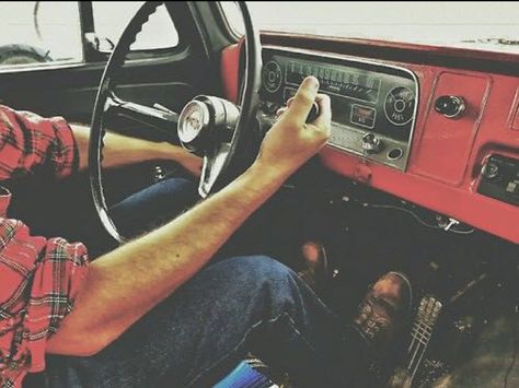 Man With Truck, Vintage Road Trip Aesthetic, Flannel Boots, Country Trucks, Vintage Pickup, Truck Driving, Country Boy, Clear Eyes, Positive Images