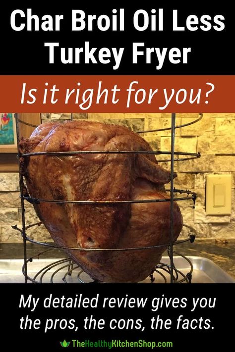 Even the awesome Char Broil Oil Less Turkey Fryer has its drawbacks. I think you'll love it, but here's EVERYTHING YOU NEED TO KNOW BEFORE YOU BUY - the pros, the cons, the facts. Read my review to save time and shop smart! Infrared Turkey Fryer, Charbroil Big Easy Recipes, Big Easy Turkey Fryer, Air Fryer Turkey Recipes, Turkey Fryer Recipes, Big Easy Recipes, Char Broil Big Easy, Turkey Fryer, The Best Air Fryer