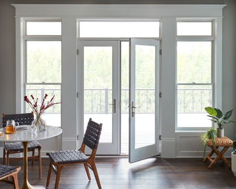 French Doors With Side Windows, Sunroom Doors, Sliding French Doors Patio, Patio Door Window Treatments, Wooden Patio Doors, Replacement Patio Doors, Double Patio Doors, Bifold Patio Doors, Hinged Patio Doors