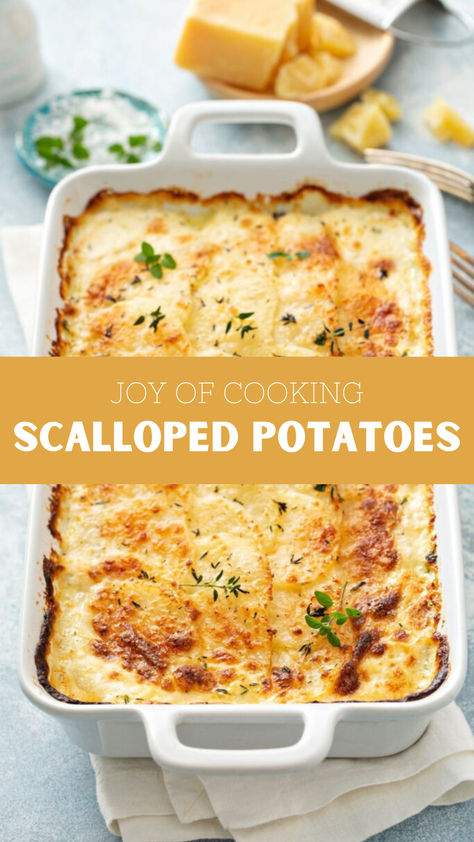 Joy Of Cooking Scalloped Potatoes Scalloped Potatoes With Chicken Broth, Scalloped Potatoes With Cream, Baked Scalloped Potatoes, Making White Sauce, Lactose Free Recipes, Scalloped Potato Recipes, White Potatoes, White Sauce, Joy Of Cooking